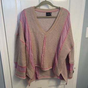 Out From Under Kendra V-Neck Pullover Top Urban Outfitters size medium